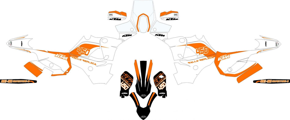 KIT GRAFICHE PER RALLY REPLICA KIT ( KTM EXCF/HUSQVARNA FE/BETA RR )